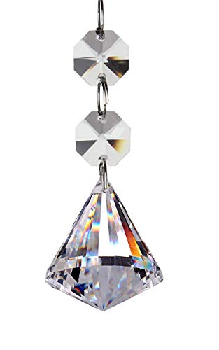 Product Cover Fushing 20Pcs Crystal Chandelier Prisms Pendants Balls Suncatchers Crystal Garland Beads (30mm, Clear)