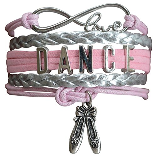Product Cover Infinity Collection Dance Bracelet- Dance Jewelry - Pink Ballet Shoe Dance Bracelet for Dance Recitals