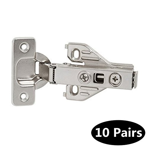 Product Cover 10 Pairs （20 Pack）Soft Close Kitchen Cabinet Door Hinges fit for Face Frame Cabinet,105 Degree Opening Angel Self Closing with Mounting Screws by Probrico