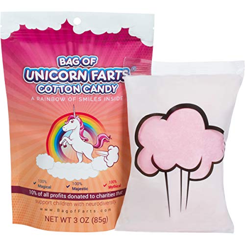 Product Cover The Original Bag Of Unicorn Farts Cotton Candy Funny Novelty Gift for Unique Birthday Gag Gift for Friends, Mom, Dad, Girl, Boy Grandson Stocking Stuffer While Elephant Christmas
