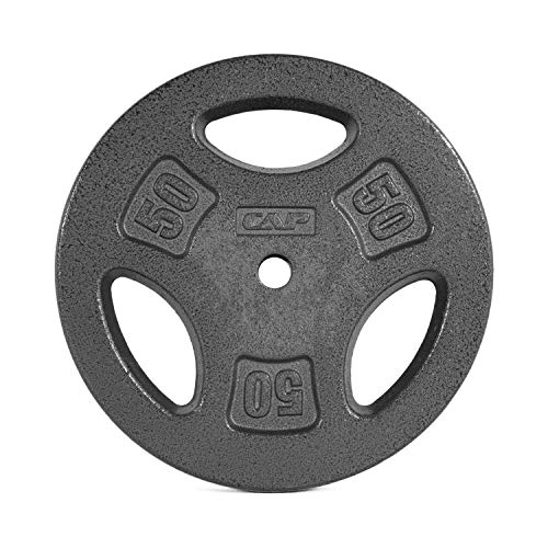 Product Cover CAP Barbell Standard 1-Inch Grip Weight Plates, Single, Black, Various Sizes
