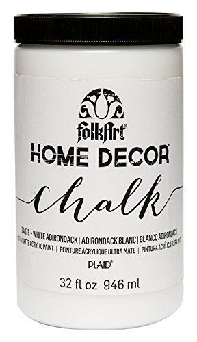Product Cover FolkArt 34878 Home Decor Chalk Furniture & Craft Paint in Assorted Colors, 32 ounce, White Adirondack