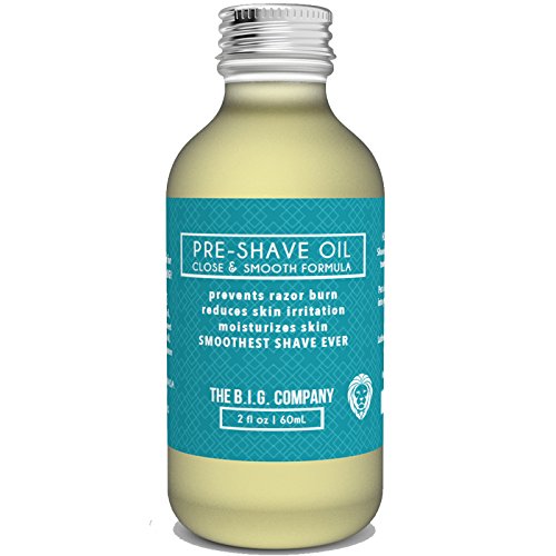 Product Cover The B.I.G. Company - Pre Shave Oil - 60ml / 2oz Shave Oil - Use with Straight Edge or Safety Razor - Classic Barbershop Scent - Shaving Guide ebook Included