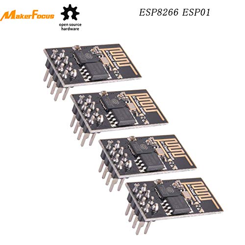 Product Cover MakerFocus 4pcs ESP8266 ESP-01 Serial Wireless WiFi Transceiver Receiver Module 1MB SPI Flash DC3.0-3.6V Internet of Things WiFi Module Board Compatible with Arduino