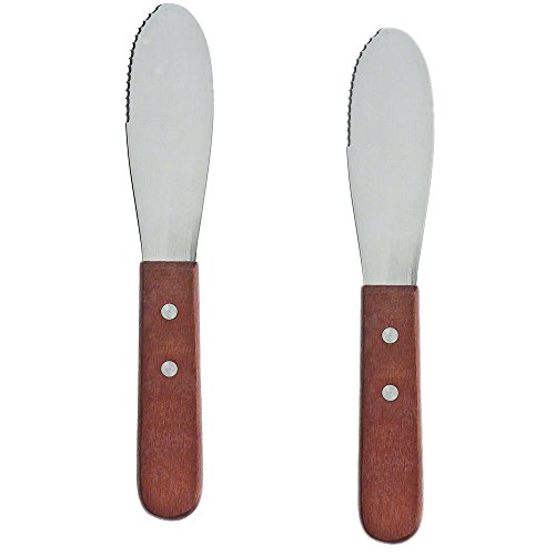 Product Cover Pack of 2 Stainless Steel Butter Spreader Knife with Wooden Handle
