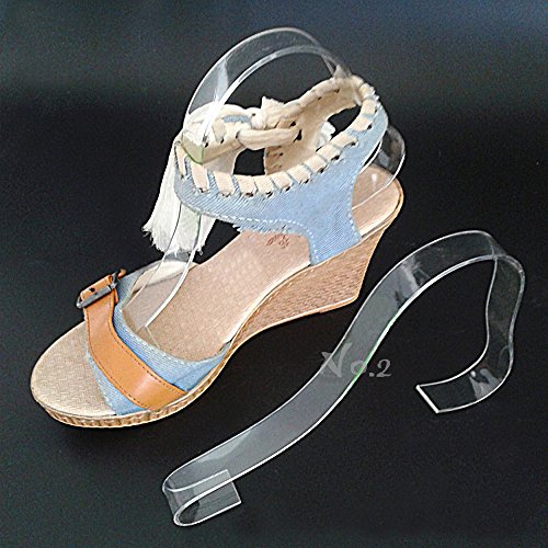 Product Cover No.2 Warehouse Pack of 10 Acrylic Sandal Shoe Store Display Stand Forms Inserts + a Piece of Clean Cloth