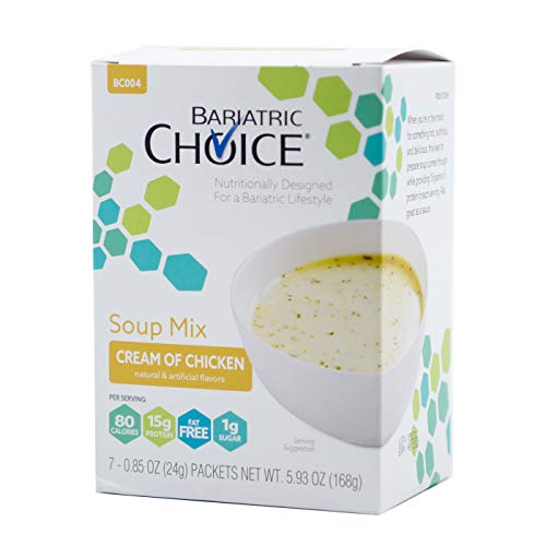 Product Cover Bariatric Choice High Protein Soup Mix / Low-Carb Diet Soup - Cream of Chicken (7 Servings/Box) - Fat Free, Low Carb, Sugar Free