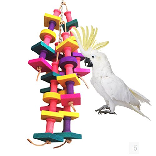 Product Cover Keersi Natural Wood Bird Chew Toy for Large Parrot Conure Macaw African Grey Amazon Cockatoo Amazon Budgies Parakeet Cockatiel Lovebird Finch Cage