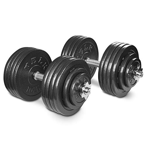 Product Cover TELK Adjustable Dumbbells (200 LBS Pair) with Gloss Finish and Secure Collars, 65 with Connector, 105 to 200 lbs