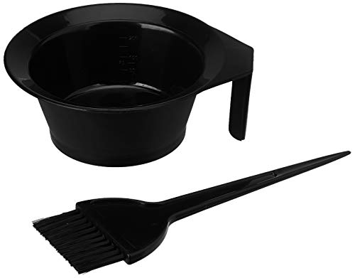 Product Cover Ear Lobe & Accessories Hair Colour Bowl with Brush, Black