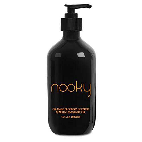 Product Cover Nooky Orange Blossom Massage Oil. With Jojoba and Essential Oils. For Massaging 16 ounce.