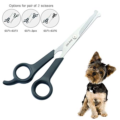 Product Cover Professional Pet Grooming Scissors with Round Tip Stainless Steel Dog Eye Cutter for Dogs and Cats, Professional Grooming Tool, Size 6.70