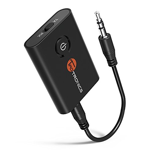 Product Cover TaoTronics Bluetooth 5.0 Transmitter and Receiver, 2-in-1 Wireless 3.5mm Adapter (aptX Low Latency, 2 Devices Simultaneously, For TV/Home Sound System)