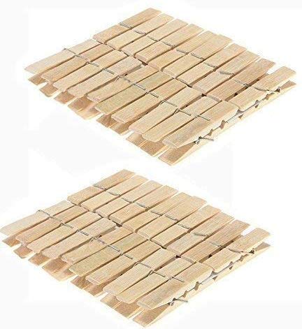 Product Cover Blossoms Wooden Clips Bamboo Cloth Pegs Set Of 40 Clips