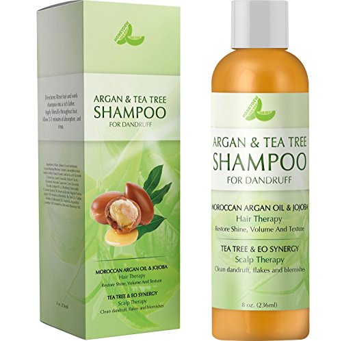 Product Cover Argan & Tea Tree Shampoo for Dandruff With Moroccan Argan Oil and Jojoba for Shiny + Smooth Hair Tea Tree Lavender and Rosemary Reduces Dandruff and Cleans The Scalp For Women & Men by Honeydew