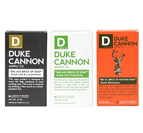 Product Cover Duke Cannon Big Brick of Soap for Men 3 Bar Variety Set: Productivity, Accomplishment & Big Ol' Brick of Hunting Soap