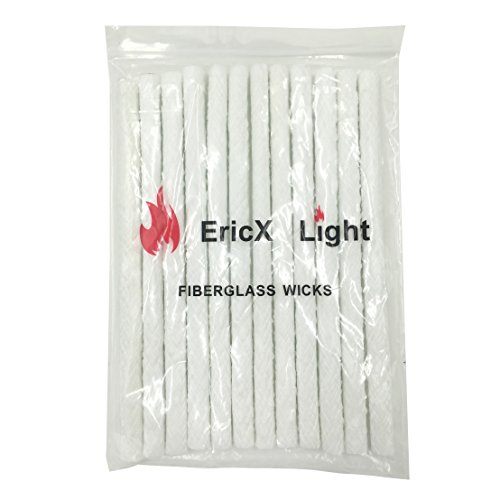 Product Cover EricX Light Long Life Fiberglass Replacement Wicks for Tiki Torch - 12 Piece - 0.5 by 9.85 Inch