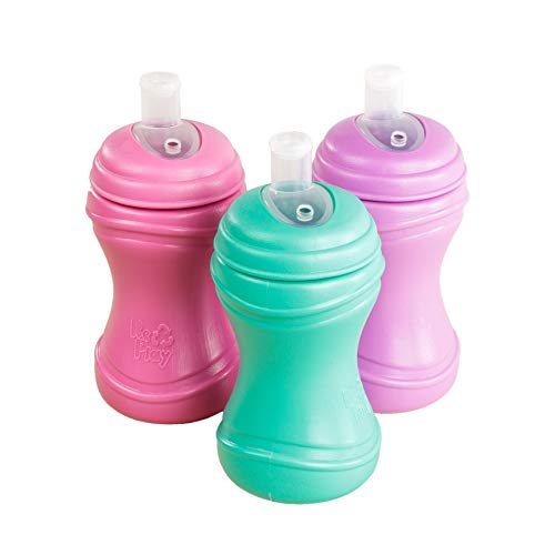 Product Cover Re-Play Made in The USA 3pk Soft Spout Sippy Cups for Baby and Toddler - Aqua, Bright Pink, Purple