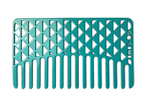 Product Cover Go-Comb - Wallet Sized Hair & Travel Comb - Wide Tooth - Turquoise Facets