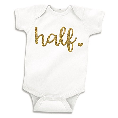 Product Cover Bump and Beyond Designs Half Birthday Outfit Baby Girl 6 Month Photo Outfit Girl (6-12 Months) White