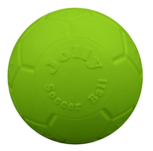 Product Cover Jolly Pets Medium Soccer Ball Floating-Bouncing Dog Toy, 6 inch Diameter, Apple Green
