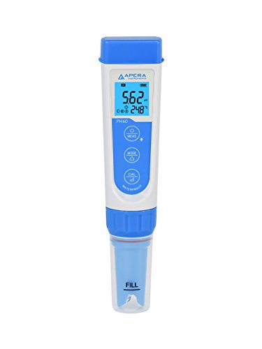 Product Cover Apera Instruments Premium Series PH60 Waterproof pH Pocket Tester Kit, Replaceable Probe, ±0.01 pH Accuracy