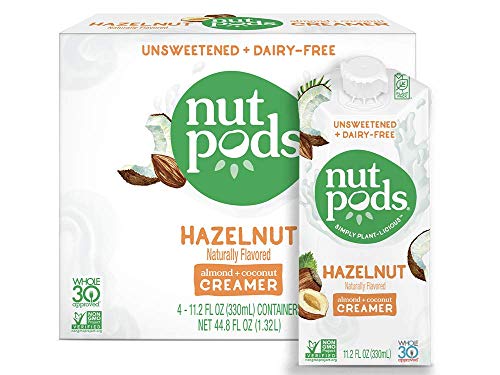 Product Cover nutpods Hazelnut Dairy-Free Creamer (4-pack) Unsweetened Whole30/Paleo/Keto/Vegan