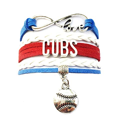 Product Cover DOLON Infinity Love Cubs Baseball Bracelet Handmade Sports Cheering Charm Team Bracelet