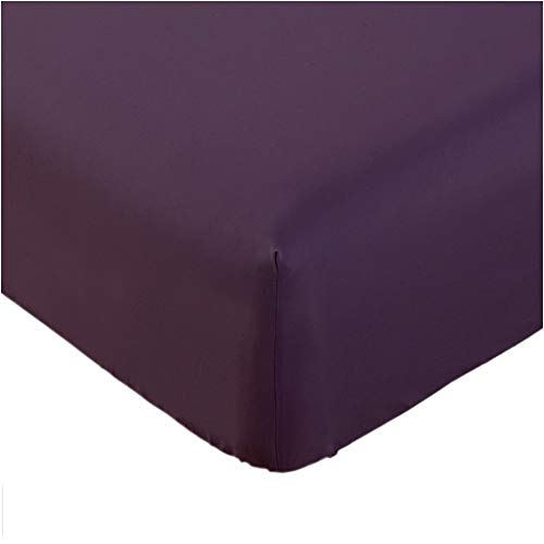 Product Cover Mellanni Fitted Sheet Queen Purple - Brushed Microfiber 1800 Bedding - Wrinkle, Fade, Stain Resistant - Hypoallergenic - 1 Fitted Sheet Only (Queen, Purple)