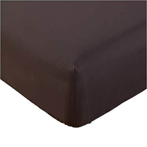 Product Cover Mellanni Fitted Sheet King Brown - Brushed Microfiber 1800 Bedding - Wrinkle, Fade, Stain Resistant - Hypoallergenic - 1 Fitted Sheet Only (King, Brown)