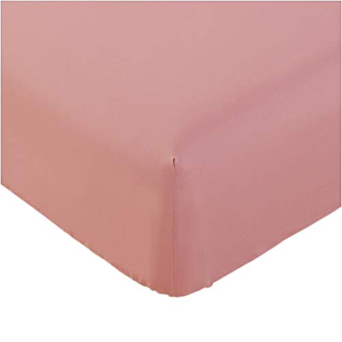 Product Cover Mellanni Fitted Sheet TwinXL Coral - Brushed Microfiber 1800 Bedding - College Dorm Room - Wrinkle, Fade, Stain Resistant - Hypoallergenic - 1 Fitted Sheet Only (Twin XL, Coral)