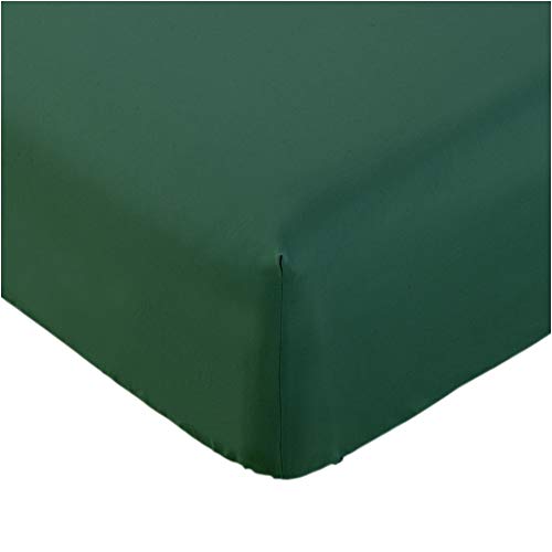 Product Cover Mellanni Fitted Sheet TwinXL Emerald-Green - Brushed Microfiber 1800 Bedding - College Dorm Room - Wrinkle, Fade, Stain Resistant - Hypoallergenic - 1 Fitted Sheet Only (Twin XL, Emerald Green)