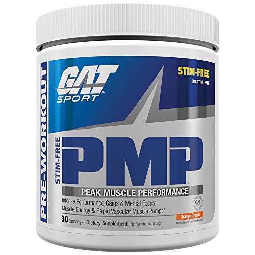 Product Cover GAT Sport PMP Peak Muscle Performance, Stimulant Free, Creatine Free, Orange Cream, 30 Servings