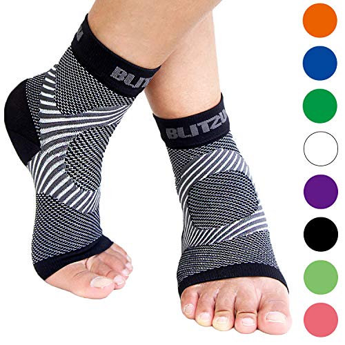 Product Cover Plantar Fasciitis Socks with Arch Support, BEST Foot Care Compression Sleeve, Better than Night Splint, Eases Swelling & Heel Spurs, Ankle Brace Support, Increases Circulation, Relieve Pain BLACK L-XL