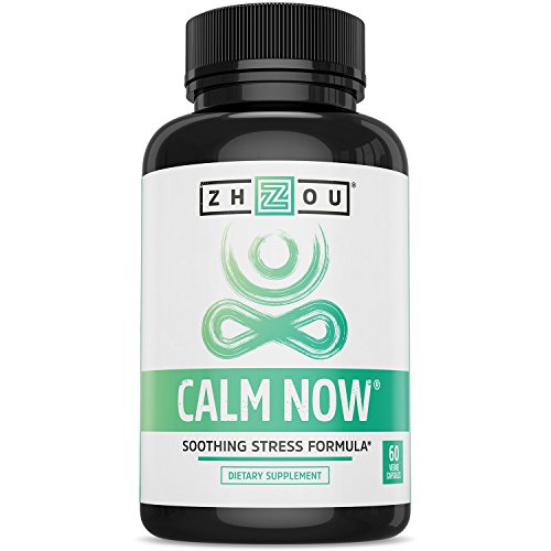 Product Cover CALM NOW Soothing Stress Support Supplement, Herbal Blend Crafted To Keep Busy Minds Relaxed, Focused & Positive; Supports Serotonin Increase; Hawthorn, Ashwagandha, Rhodiola Rosea, B Vitamins & More