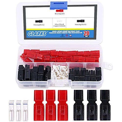 Product Cover Glarks 20 Pair 30AMP Quick Disconnect Power Terminals Connectors, Red Black Quick Connect Battery Connector Modular Power Connectors Set