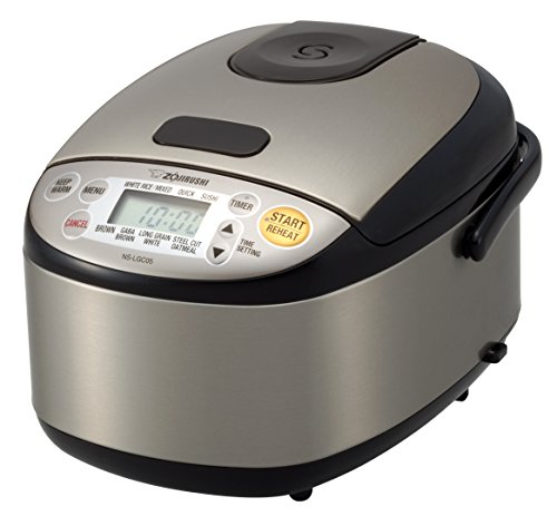 Product Cover Zojirushi NS-LGC05XB Micom Rice Cooker & Warmer, 3-Cups (uncooked), Stainless Black