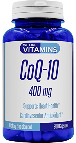 Product Cover CoQ10 400mg Per Serving - 200 Capsules CoQ-10 - Antioxidant Co Q-10 Coenzyme Supports a Healthy Heart and Energy Levels