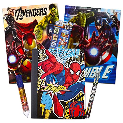 Product Cover Marvel Avengers School Supplies Value Pack ~ 7 Pcs (Folders, Notebook, Pencils, Pen, and More)