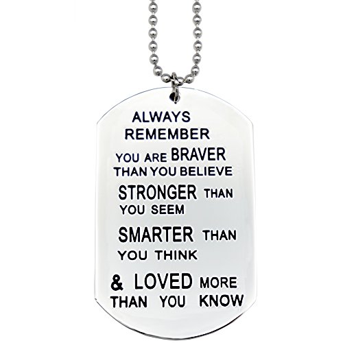 Product Cover O.RIYA You are Braver Than You Believe Necklaces/Keyring (White)