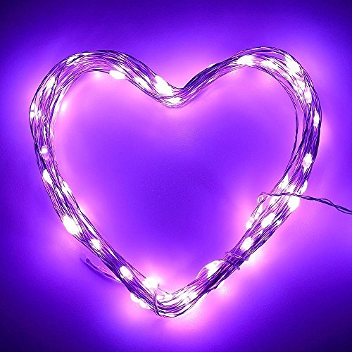 Product Cover ANJAYLIA LED String Lights, Purple Fairy Lights Battery Operated, 30leds Firefly Fairy Lights Party Home Wedding Festival Decorations (Purple)