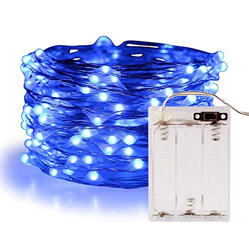 Product Cover String Lights,ANJAYLIA 10Ft/3M 30leds Bright light Party Home Festival Decorations Battery Operated Lights(Blue)