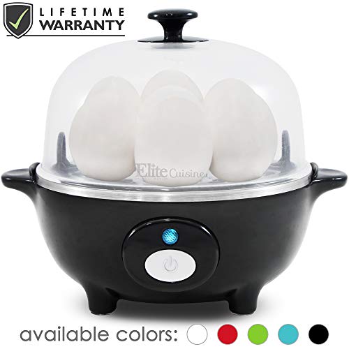 Product Cover Maxi-Matic EGC-007B Easy Electric Egg Poacher, Omelet & Soft, Medium, Hard-Boiled Measuring Cup Included, 7 Capacity, Black