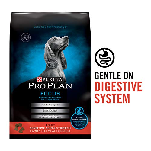 Product Cover Purina Pro Plan Sensitive Skin and Sensitive Stomach Dry Dog Food, FOCUS Sensitive Skin & Stomach Lamb & Oat Meal Formula - 4 lb. Bag