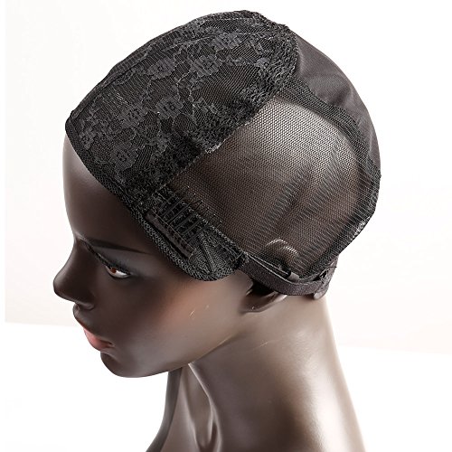 Product Cover Bella Hair Glueless Wig Caps for Making Wig with Combs and Adjustable Straps Swiss Lace Black Small Size
