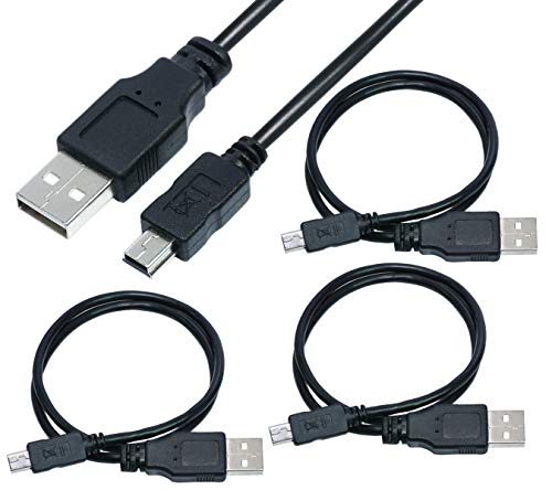 Product Cover SaiTech IT 3 Pack USB 2.0 A to Mini 5 pin B Cable for External HDDS/Camera/Card Readers -Black -50cm(1.5 feet)