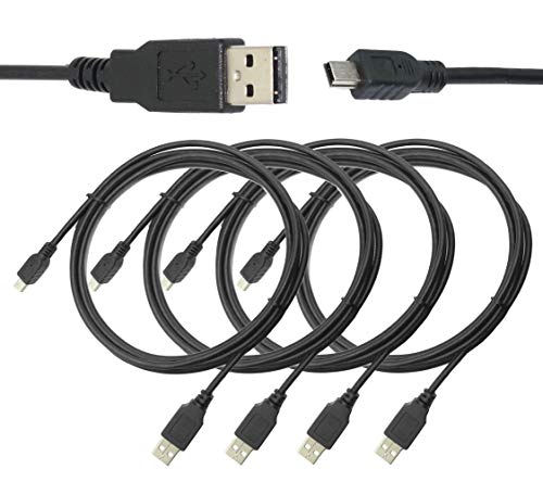Product Cover SaiTech IT (4 Pack) (150cm - 4.5 Foot - 1.5M) USB 2.0 A to Mini 5 pin B Cable for External HDDS/Camera/Card Readers- Black