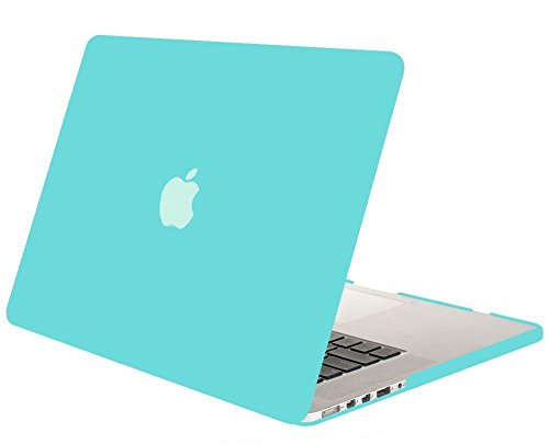 Product Cover MOSISO Plastic Hard Shell Case Cover Only Compatible with Older Version MacBook Pro Retina 13 Inch (Models: A1502 & A1425) (Release 2015 - end 2012), Turquoise