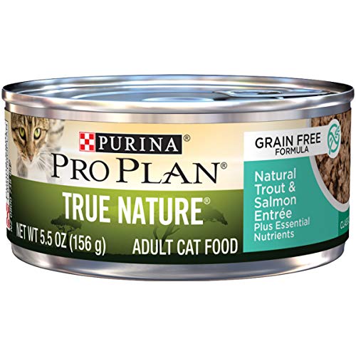Product Cover Purina Pro Plan Natural, Grain Free Pate Wet Cat Food, TRUE NATURE Natural Trout & Salmon Entree - (24) 5.5 oz. Cans
