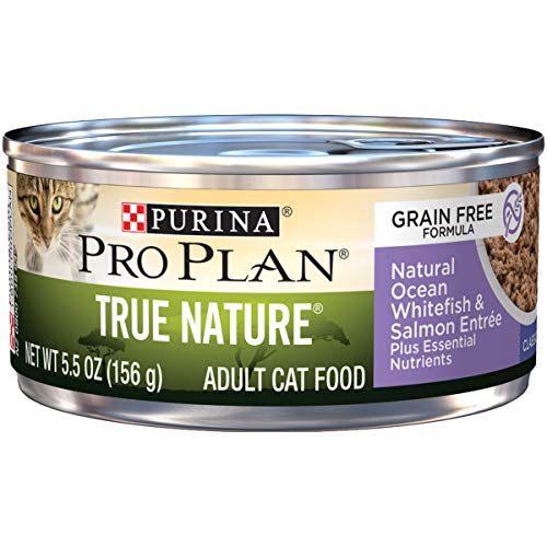 Product Cover Purina Pro Plan Natural, Grain Free Pate Wet Cat Food, TRUE NATURE Ocean Whitefish & Salmon Entree - (24) 5.5 oz. Cans